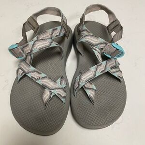 Chaco Z/2 Classic Sandals Women's Teal Gray Aztec Outdoors size 10